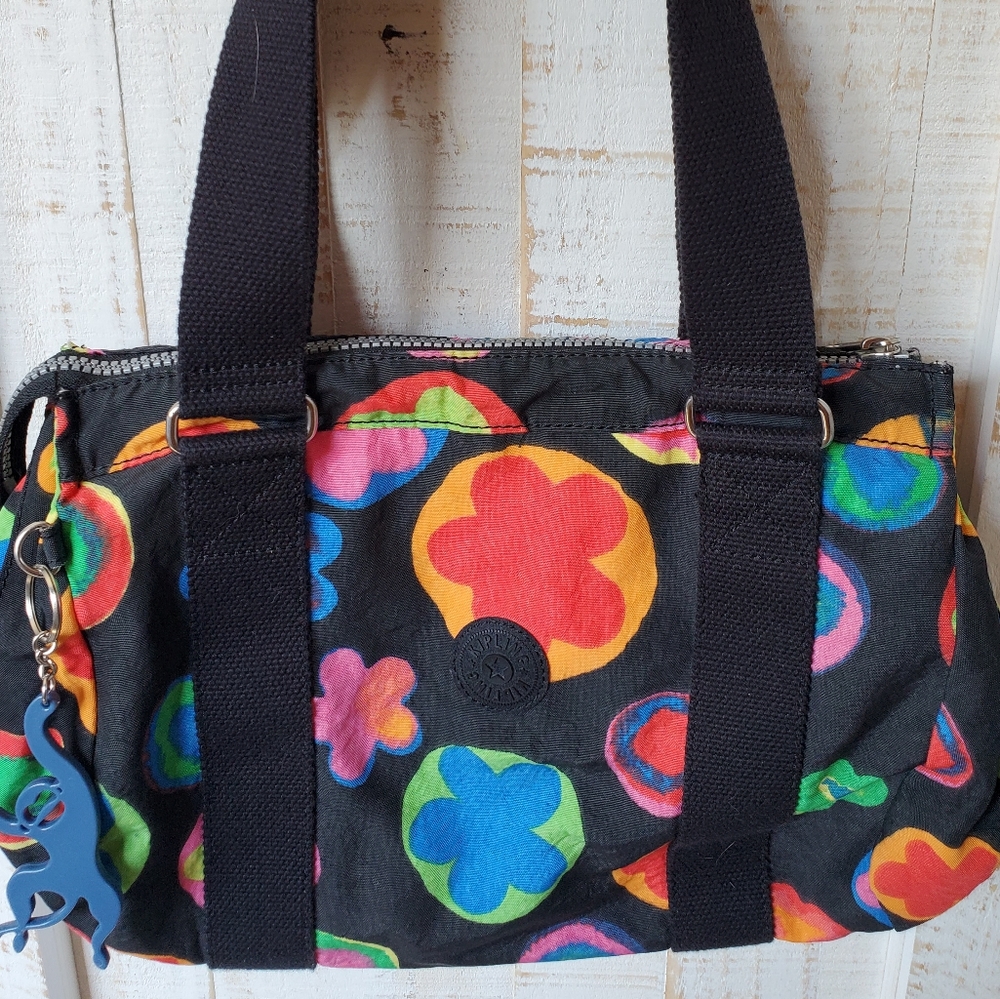 Kipling Robin Satchel Floral Print Shoulder Bag